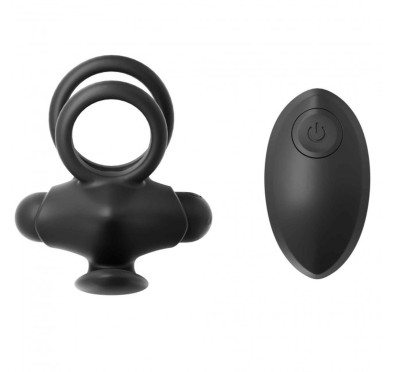 Pierścień na penisa i jądra dorcel black onyx